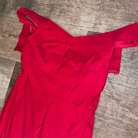 Small red midi dress vintage style - Picture 2 of 5